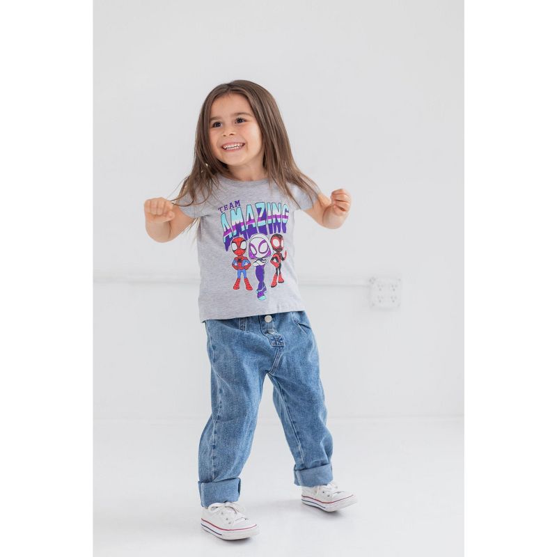 Marvel Spidey and His Amazing Friends Girls 2 Pack T-Shirts Toddler to Little Kid, 3 of 10
