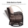 coucheta 3 Piece Outdoor 360° Swivel Rocker Patio Chairs, with Thick Cushions and 360° Glass Top Table - 4 of 4