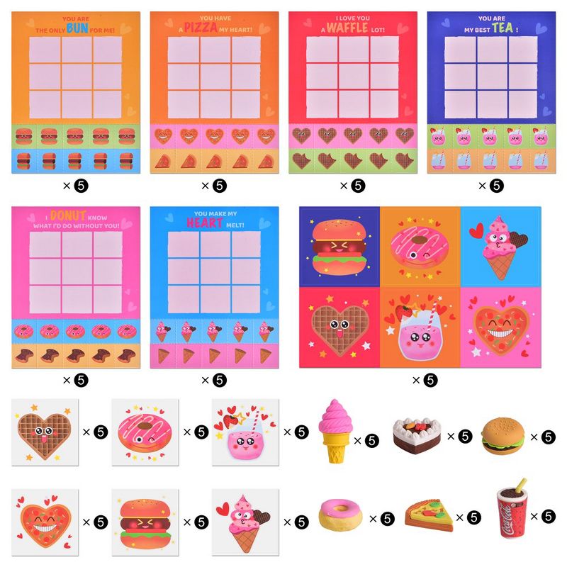 Fun Little Toys Valentine's Day Food Themed Stickers Set, 3 of 8