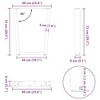 vidaXL Dining Table Legs, V-Shape 2 Pieces, Black, 60 x (72-73.3) cm, Steel, Leg for Table, Dining Room Table Leg, Table Leg for Dining Table - 3 of 4