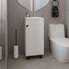 SEVOBAL Bathroom Vanities 15.7in Free Standing Vanities With Resin Sink And Two Shelves For Bathroom Storage, White, 33.86"*18.9"*11.42" - 4 of 4