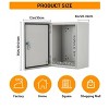 COZONY NEMA 4X Electrical Junction Box, IP66 Weatherproof Steel Enclosure, Outdoor/Indoor, Hinged, Lockable, w/ Mounting Plate, UL Listed - 3 of 4