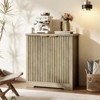 Fluted Buffet Sideboard Cabinet, Accent Modern Credenza with Doors and Shelves, Wood Storage Console for Living Room, Kitchen, Dining Room, Hallway - 2 of 4