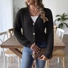 Coolmee Womens Fuzzy Cardigan Sweater V Neck Long Sleeve Button Down Casual Furry Knit Sweater Coat - 2 of 4