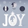 VINGLI 46in Joy Christmas Nativity Outdoor Decoration 3 Piece Yard Decor Sign Holy Weather Resistant PVC Silhouette , White - 2 of 4