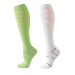 Anna-Kaci Women's Knee High Compression Socks with Arch Support and Stretch Fit for Running and Recovery 2-Pack - 1 of 3