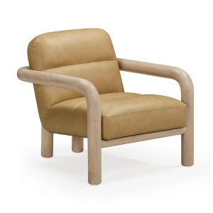 TOV Furniture Bekah Genuine Leather Accent Chair in Tan - 1 of 4