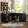 Besiost L Shaped Desk with Charging Station, Corner Computer Desk with File Cabinet - 2 of 4