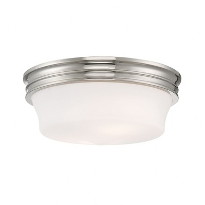 Norwell Lighting Galen 3 - Light Flush Mount in  Polished Nickel