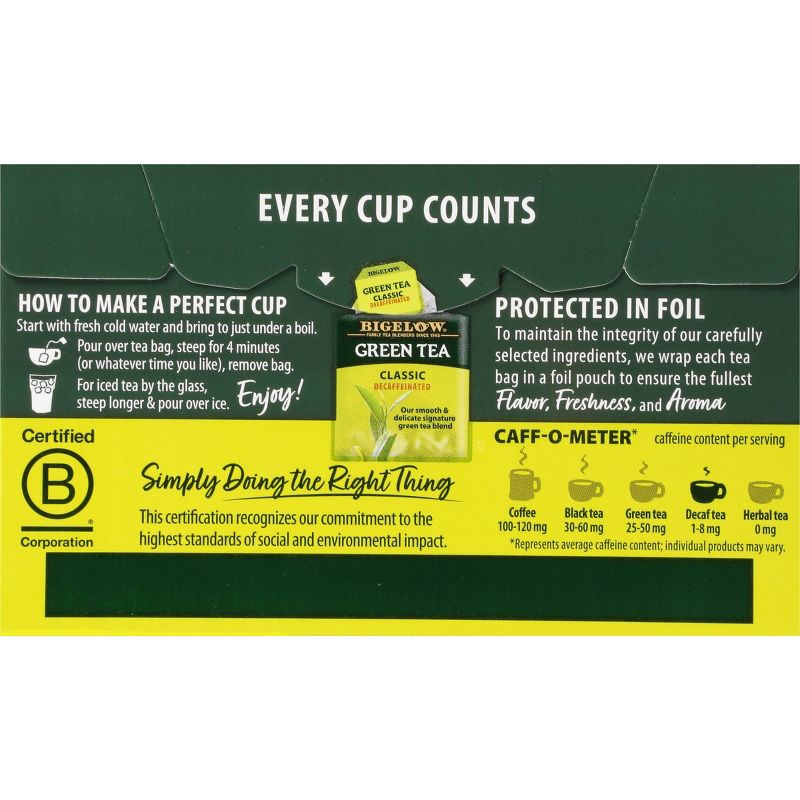 Bigelow Classic Green Tea Bags Decaffeinated  - 20ct, 6 of 9