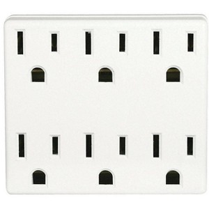 Leviton Polarized 6 outlets Outlet Adapter 1 pk - 1 of 1