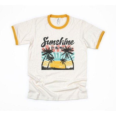Simply Sage Market Women's Sunshine On My Mind Short Sleeve Ringer Tee