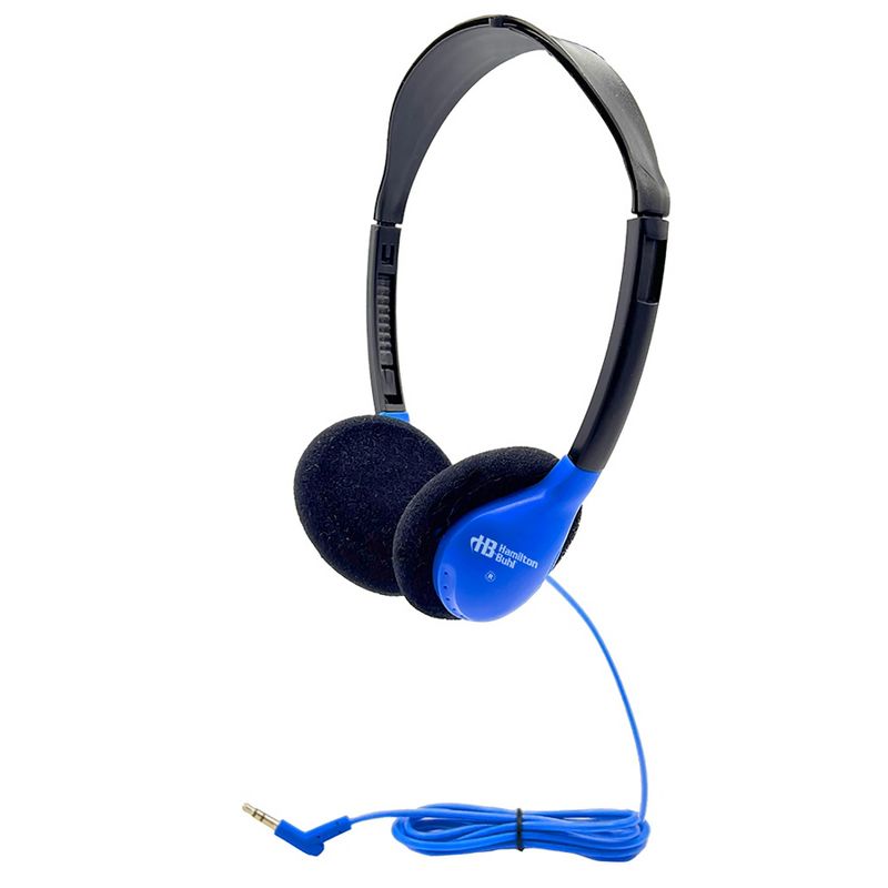 HamiltonBuhl® Personal On-Ear Stereo Headphone, Blue, Pack of 3, 2 of 3