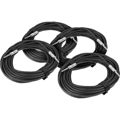 Musician's Gear 16-Gauge Speaker Cable Black 25 Feet (4-Pack)