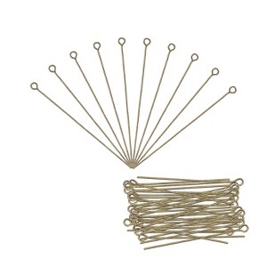 Unique Bargains DIY Craft Necklaces Bracelets Earrings Jewelry Making Iron 21 Gauge Eye Pins 200 Pcs - 1 of 4