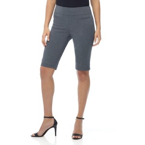 Rekucci Women's Ease into Comfort Pull-On Modern City Shorts – Chic Office to Casual Style with Wide Waistband - 1 of 4