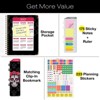 HARDCOVER 2026 Planner, 8.5"x11": 14 Months (Nov 2025-Dec 2026), Daily/Weekly/Monthly,  Bookmark, Pocket Folder w Sticky Notes (Sugar Skull) - 2 of 4
