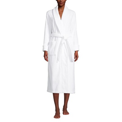 Lands' End Women's Cotton Terry Long Spa Bath Robe