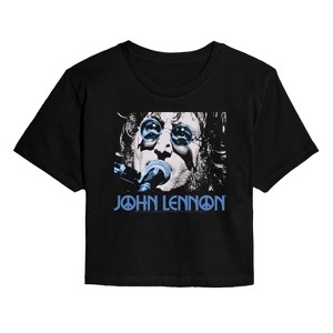 Women's - John Lennon - Jl Close Up Cropped Graphic T-Shirt - 1 of 4