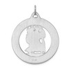Black Bow Jewelry Sterling Silver Rhodium-Plated Large St. Christopher Medal Pendant - 3 of 4