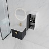 SEVOBAL Bathroom Vanities 24 Inch Wall Mounted Bathroom Vanity With Ceramic Sink Soft Close Doors for Bathroom, Black, 23.8"*18.5"*20.7" - 2 of 4