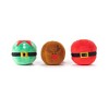 Midlee Christmas Plush Dog Balls- Pack of 6 Reindeer, Santa, Elf- Squeaky Stuffed Pet Toys - 3 of 4