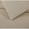 Cannon 3pc King Heritage Cotton Waffle Duvet Covers Set Khaki - 4 of 4