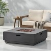 Wellington Outdoor Square Fire Pit 50000 BTU with Lava Rocks - Christopher Knight Home - 4 of 4