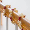Ornativity Popcorn and Cranberry Wooden Garland – 9 ft - 2 of 4
