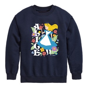Boys' - Disney - Alice In Wonderland Graphic Long Sleeve Fleece Sweatshirt - 1 of 4