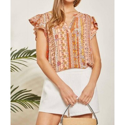 Women's Frankie Floral Flowy Top - PLUS - Emily Wonder