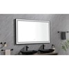 60 x 36 Inch Lighted Bathroom Wall Mounted Mirror with 3 High -Fog Control for Up Dressing Bathroom White - 3 of 4