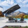 PURPLE LEAF Patio Umbrella White Cantilever Offset Umbrella Square Outdoor Umbrella with 360-degree Rotation for Garden Deck Pool - 2 of 4