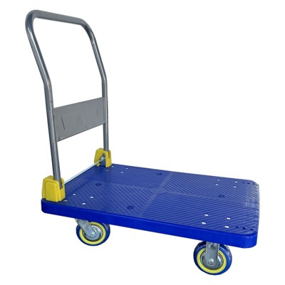 VisioGear Foldable Platform Push Hand Truck Cart, 1320 lbs. Weight Capacity for Home, Office, Blue, 35.2"*23.4"*36.4"