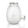 SCIEC Giant 6L Pineapple Glass Beverage Dispenser With Metal Rack