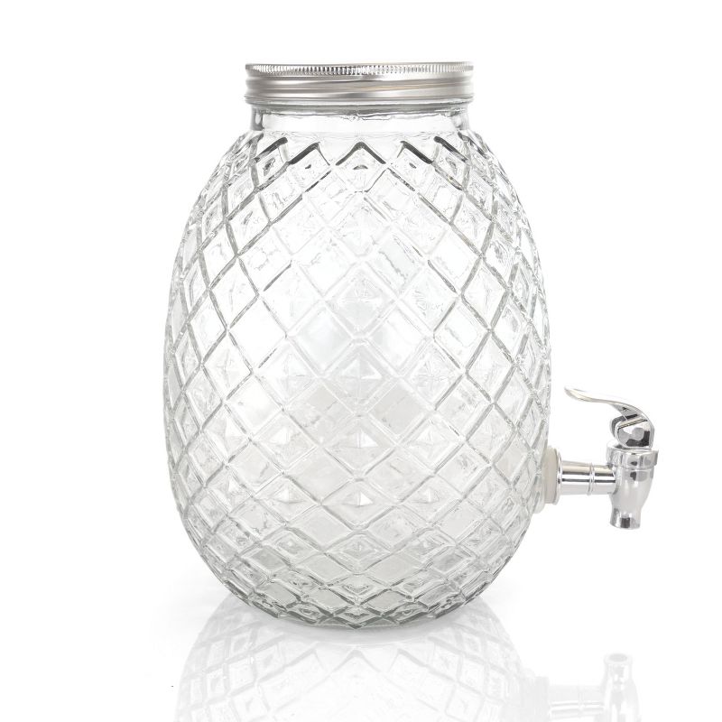 Gibson Home 1.2 Gallon Pineapple Clear Glass Beverage Dispenser, 4 of 10