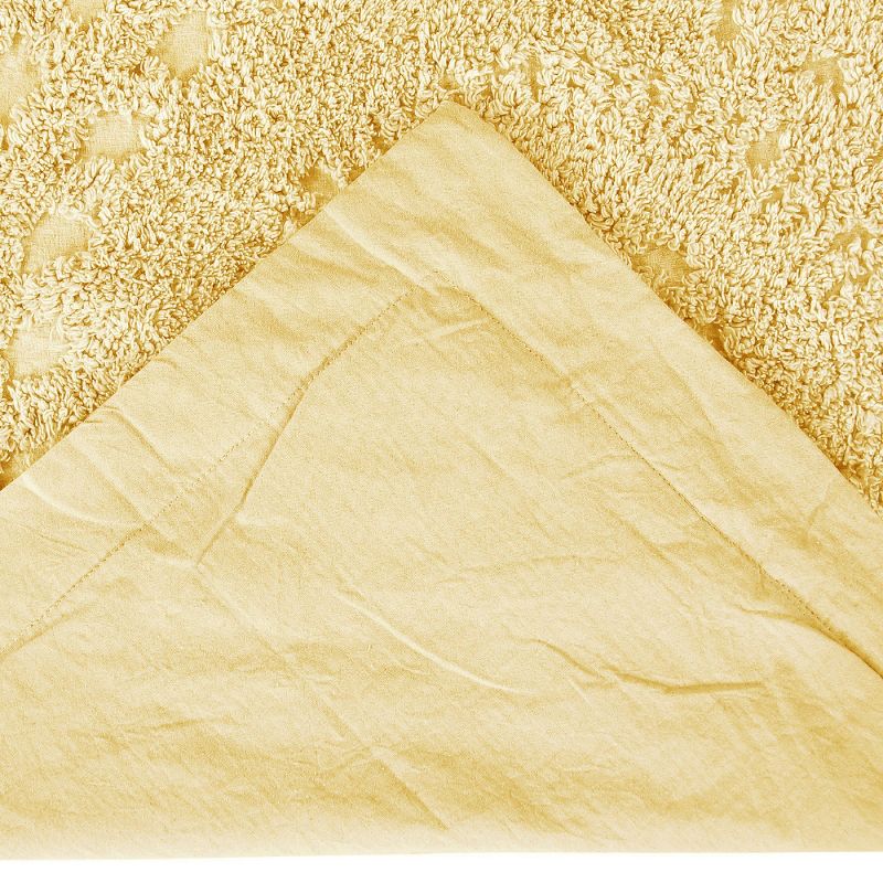 Euro Rio Collection 100% Cotton Tufted Unique Luxurious Floral Design Pillow Sham Yellow - Better Trends, 4 of 5