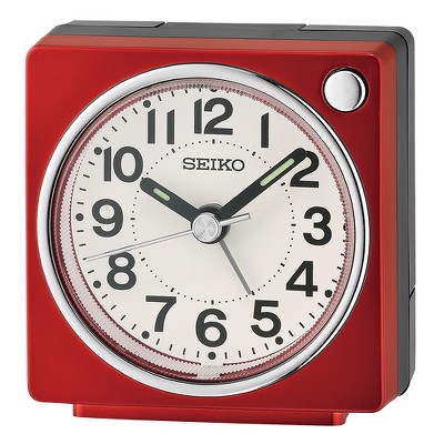 Seiko 2.6" Fuji Dark Bedside Alarm Clock : Target