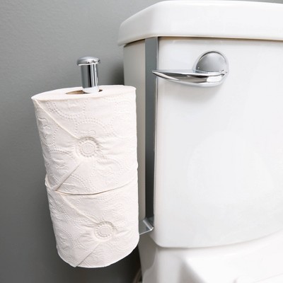 Pearl White Steel Over Tank Toilet Paper Holder