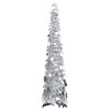 vidaXL Pop-up Christmas Tree Silver PET 47.2 in Collapsible - Silver 4 x 1 ft - 2 of 4