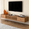 Gaoyangjiaju 78.7 Inch TV Stand for TVs up to 80 Inches with Drawers and Slatted Doors Living Room Media Console - 2 of 4