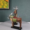 NotArt Nature-Inspired Resin Sculpture: Elk with Two Birds, Retro European Style Home Decor & - 4 of 4
