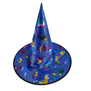 MyKids-USA Halloween Bronzed Witch Hats Masquerade Dress Up Decoration - 1 of 2