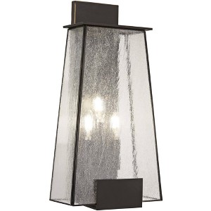 Minka Lavery Modern Outdoor Wall Light Fixture Dakota Bronze 22" Clear Seeded Glass for Post Exterior Barn Deck Porch Yard Patio - 1 of 2