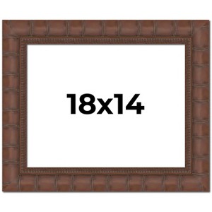 PosterPalooza | 18x14 Wide Bamboo Picture Frame, UV Acrylic, 4 Finishes - Brown, Black, Silver, and Natural - 1 of 4