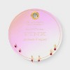 14K Gold Dipped Cubic Zirconia Stud and Hoop Earring Set 3pc - 2 of 3