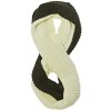 Wrapables Solid Color Warm Winter Knit Infinity Scarf, Off White/Dark Brown - image 2 of 4