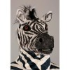 HalloweenCostumes.com One Size Fits Most   Zebra Suit with Mouth Mover Mask for Adults, Black/White - 3 of 4
