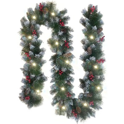Target pre lit garland battery operated sales