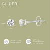 Gilded Lab-Grown Diamond 10KT White Gold & Yellow Gold Stud Earrings for Women, Round Cut, 1/5, 1/4, 1/3, 3/8, 1/2, 3/4, 1 Carat Total Weight - 4 of 4